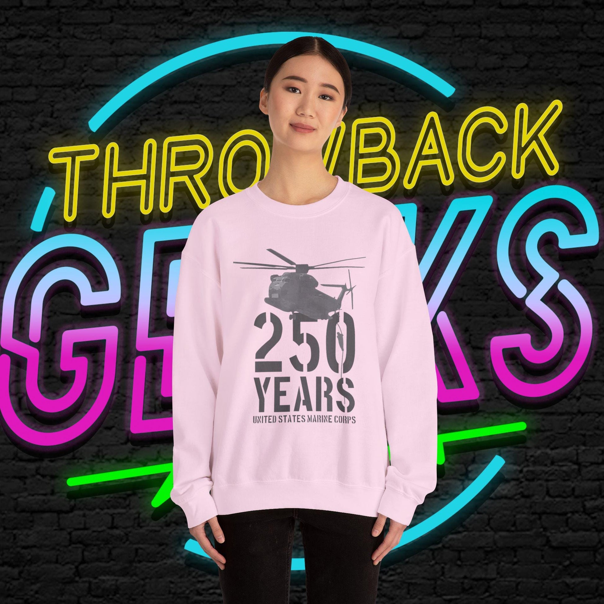 250 Years Military Sweatshirt | Helicopter Crewneck Pullover | 250th Anniversary Design | Veteran Gift