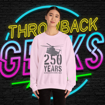 250 Years Military Sweatshirt | Helicopter Crewneck Pullover | 250th Anniversary Design | Veteran Gift