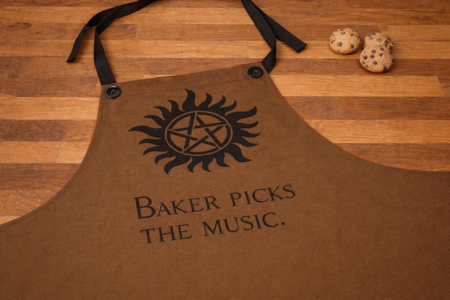 Supernatural Sigil Baker Picks The Music Apron | Kitchen Apron, Brown AOP