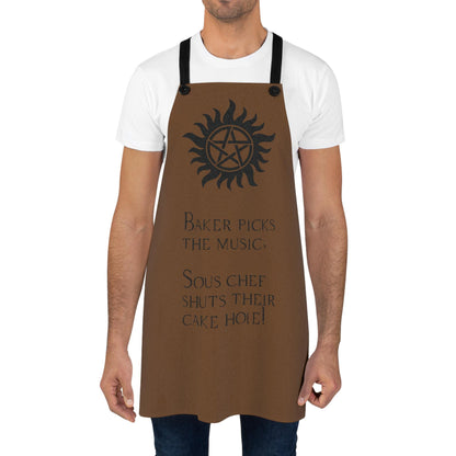 Supernatural Sigil Baker Picks The Music Apron | Kitchen Apron, Brown AOP