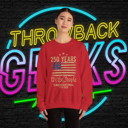 USA 250 Years Sweatshirt | We The People Flag Crewneck | Semiquincentennial 1776 2026 | Patriotic Gift