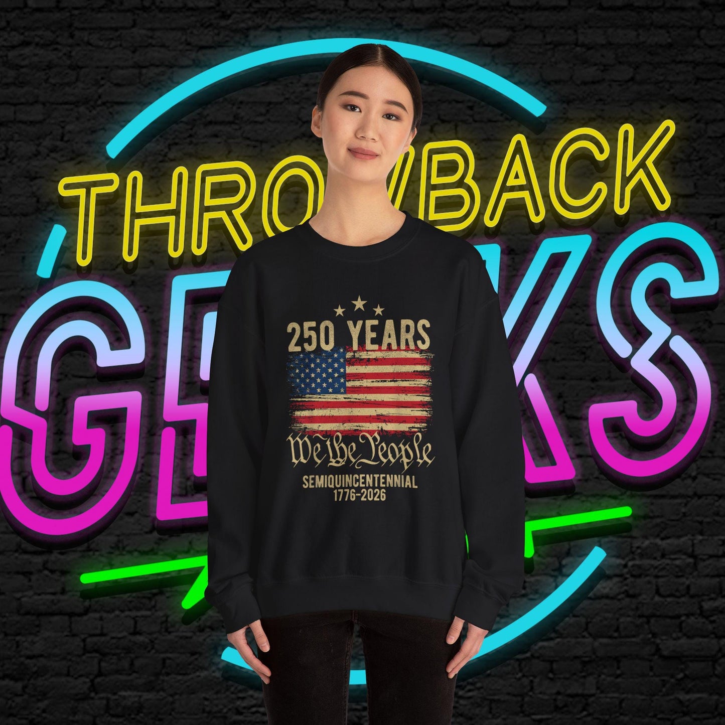 USA 250 Years Sweatshirt | We The People Flag Crewneck | Semiquincentennial 1776 2026 | Patriotic Gift