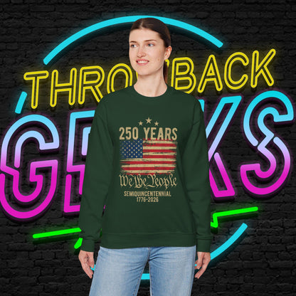 USA 250 Years Sweatshirt | We The People Flag Crewneck | Semiquincentennial 1776 2026 | Patriotic Gift