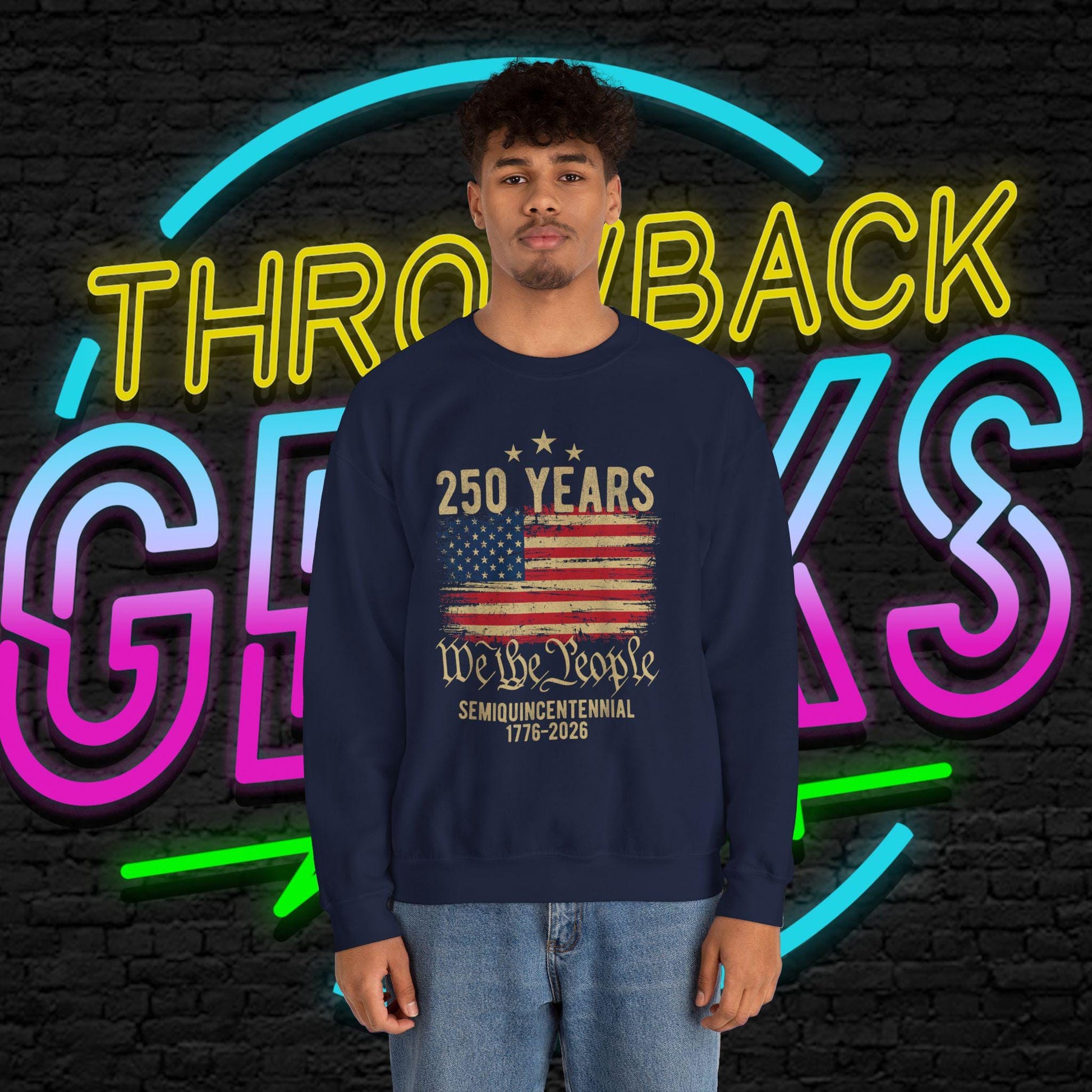 USA 250 Years Sweatshirt | We The People Flag Crewneck | Semiquincentennial 1776 2026 | Patriotic Gift