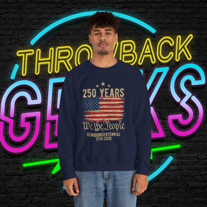 USA 250 Years Sweatshirt | We The People Flag Crewneck | Semiquincentennial 1776 2026 | Patriotic Gift