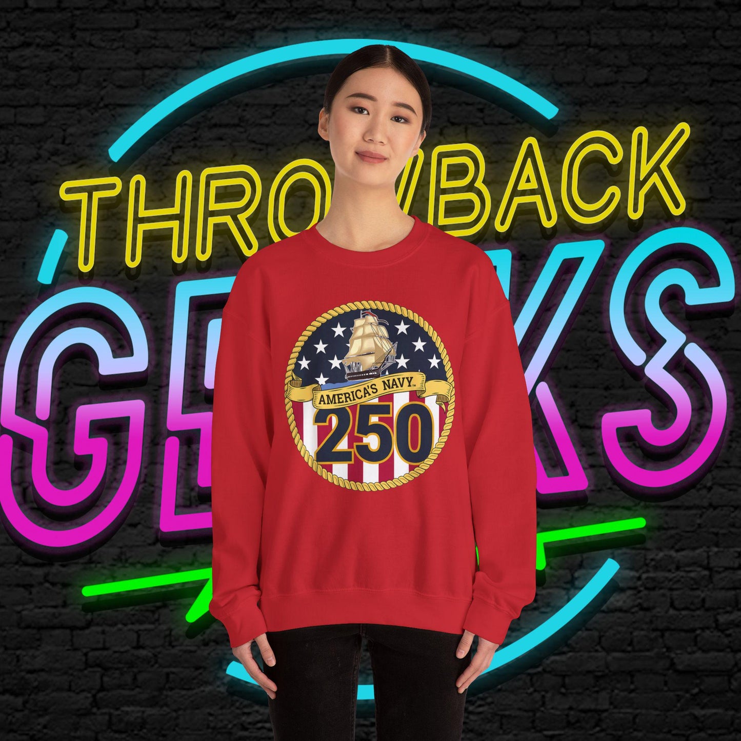 Americas Navy 250 Sweatshirt | Patriotic Crewneck | Navy Anniversary Pullover | Military Pride Gift