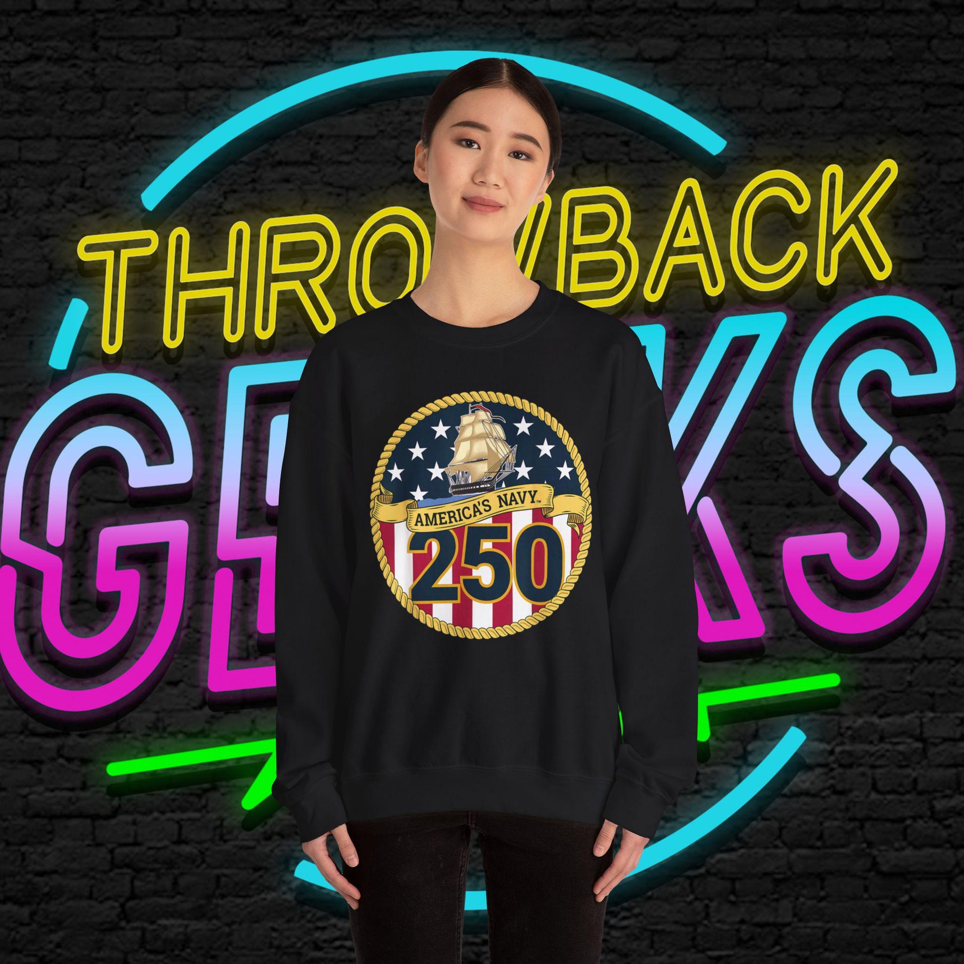 Americas Navy 250 Sweatshirt | Patriotic Crewneck | Navy Anniversary Pullover | Military Pride Gift