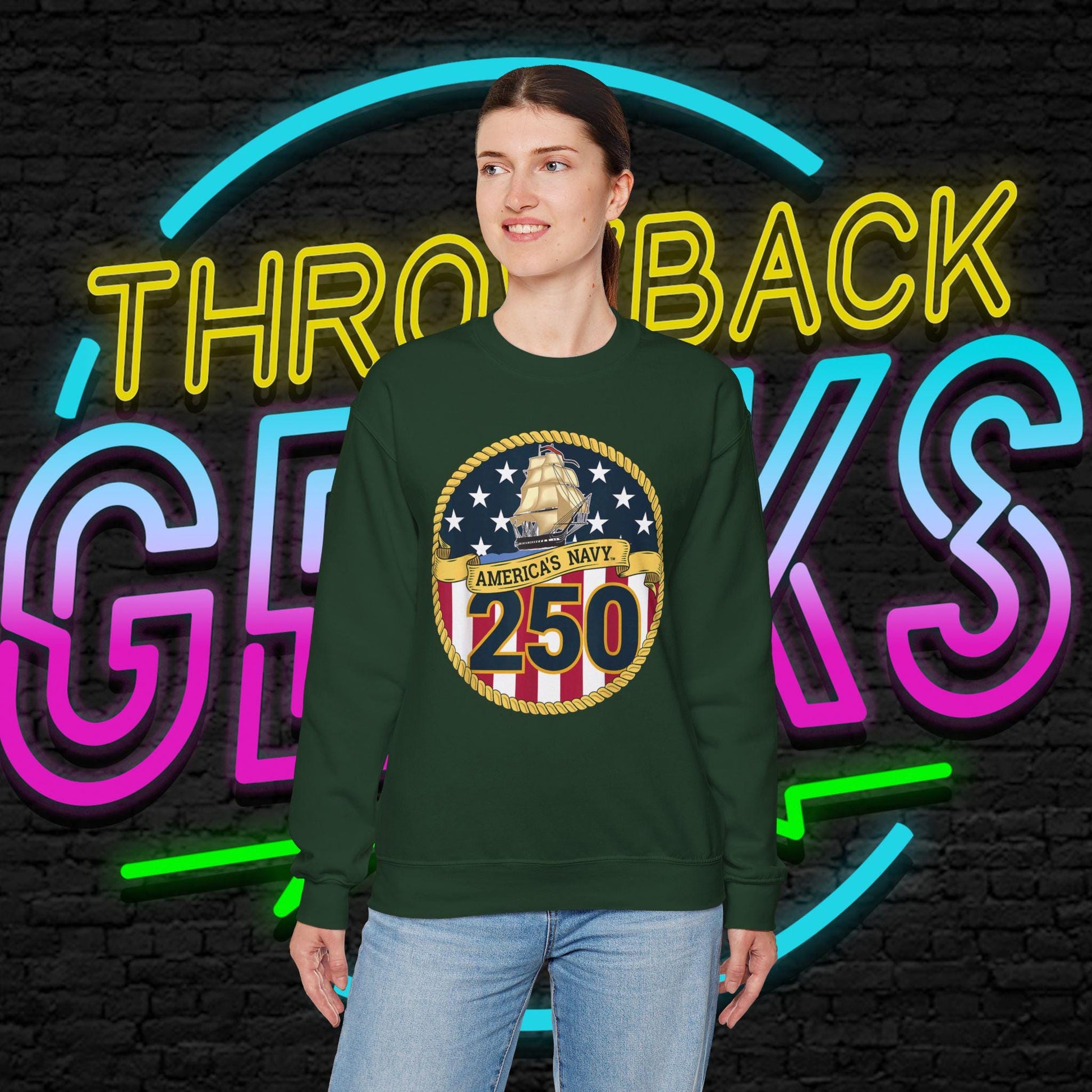 Americas Navy 250 Sweatshirt | Patriotic Crewneck | Navy Anniversary Pullover | Military Pride Gift