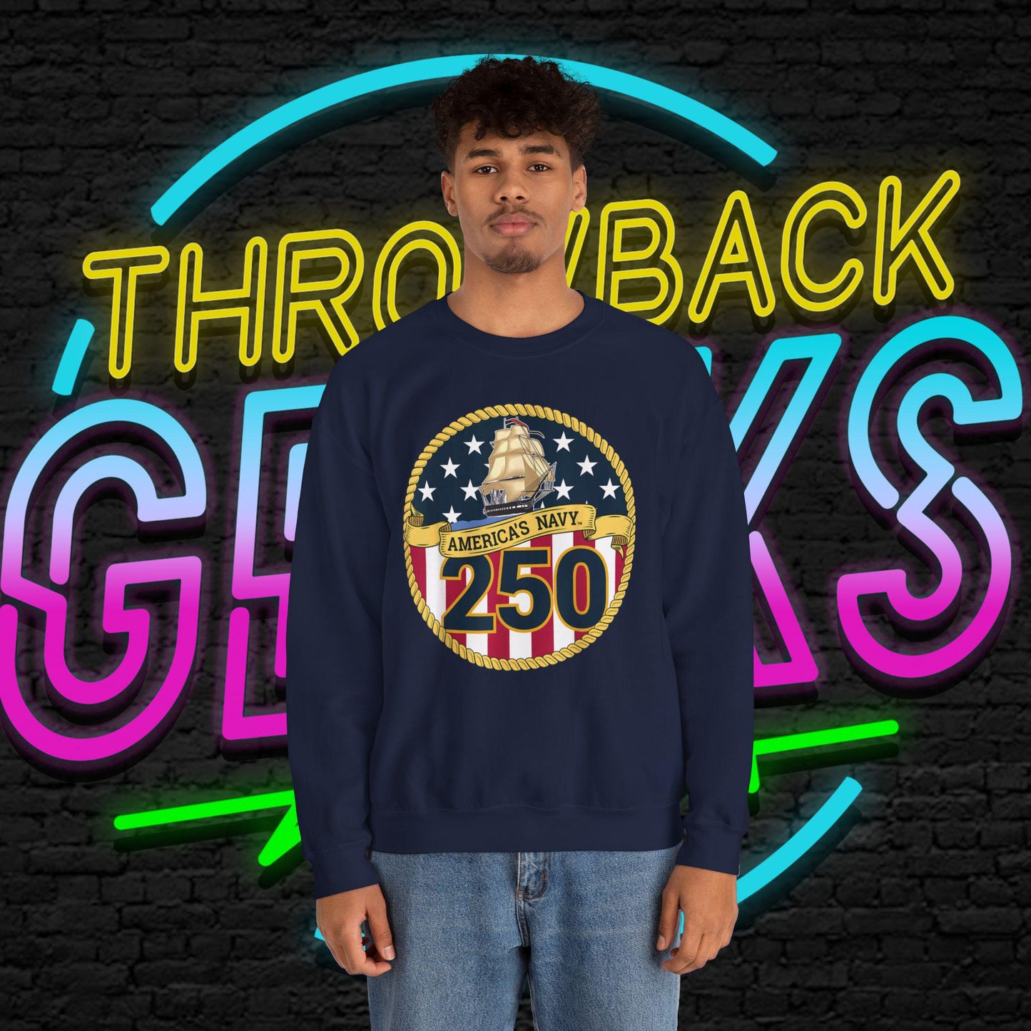 Americas Navy 250 Sweatshirt | Patriotic Crewneck | Navy Anniversary Pullover | Military Pride Gift