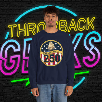 Americas Navy 250 Sweatshirt | Patriotic Crewneck | Navy Anniversary Pullover | Military Pride Gift
