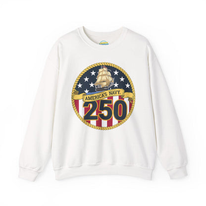 Americas Navy 250 Sweatshirt | Patriotic Crewneck | Navy Anniversary Pullover | Military Pride Gift