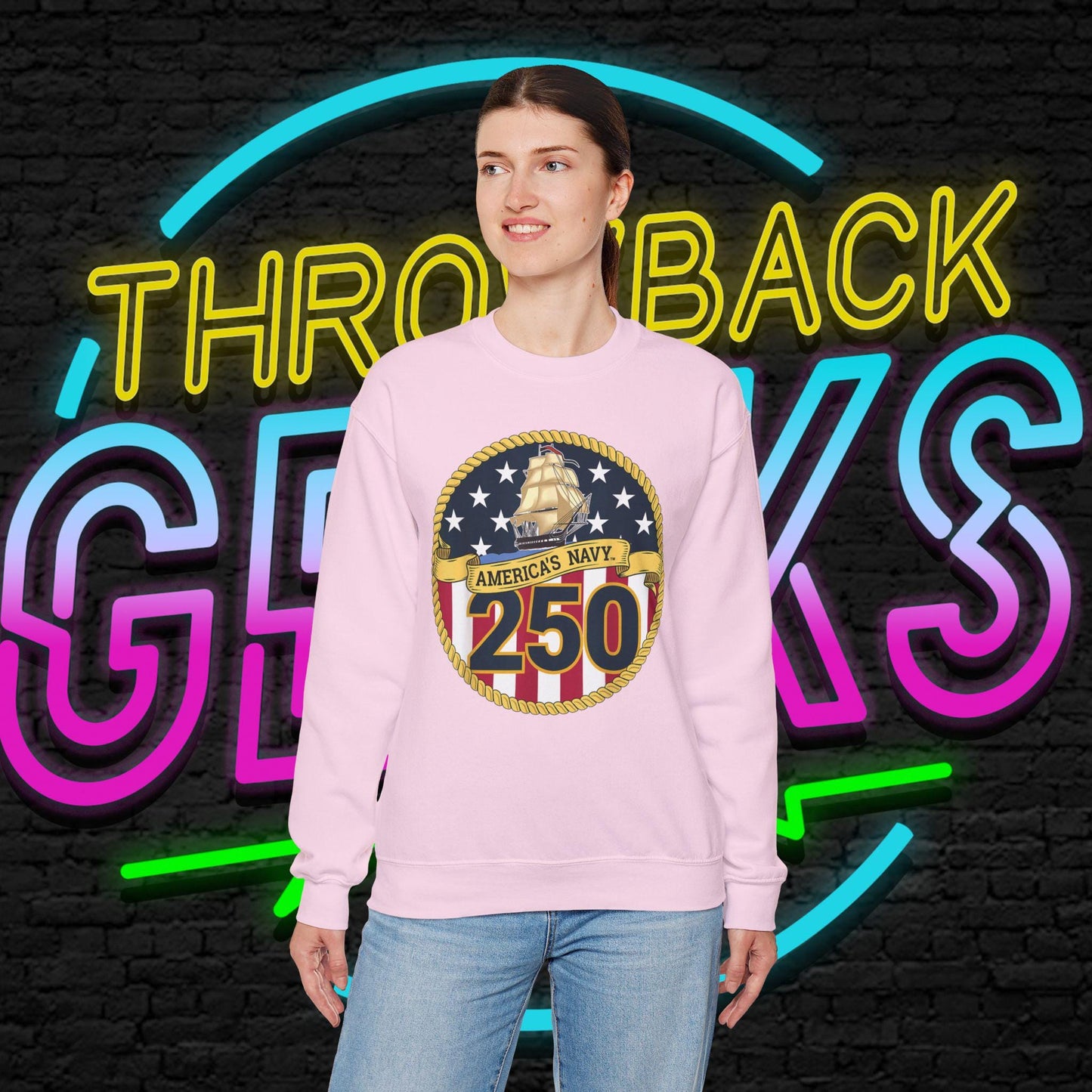 Americas Navy 250 Sweatshirt | Patriotic Crewneck | Navy Anniversary Pullover | Military Pride Gift