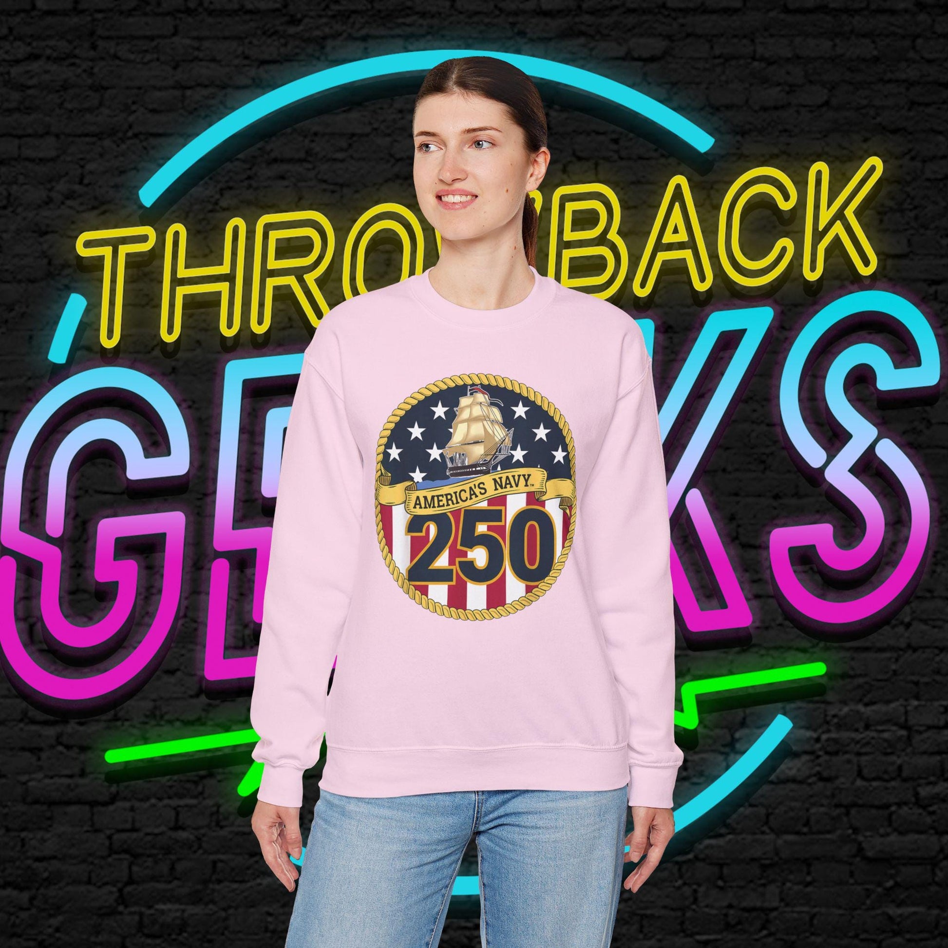 Americas Navy 250 Sweatshirt | Patriotic Crewneck | Navy Anniversary Pullover | Military Pride Gift