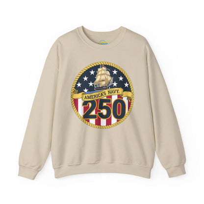 Americas Navy 250 Sweatshirt | Patriotic Crewneck | Navy Anniversary Pullover | Military Pride Gift