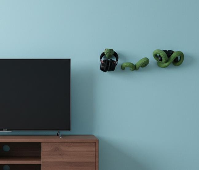 Silent Slither Anaconda Wall Controller & Headset Holder | Snake Gaming Wall Mount