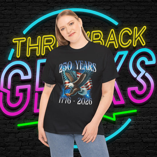 250 Years Patriotic T Shirt | 1776 2026 Eagle Flag Design | USA Anniversary Tee | Veteran Gift