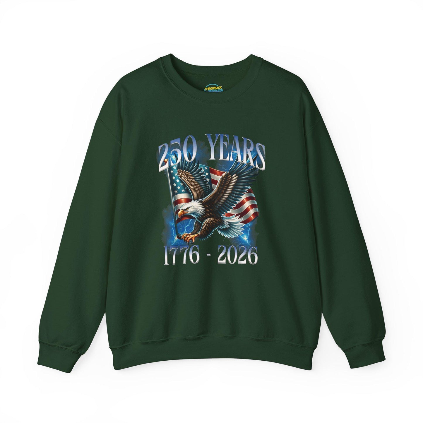250 Years Patriotic Sweatshirt | 1776 2026 Eagle Flag Design | USA Anniversary Crewneck | Veteran Gift