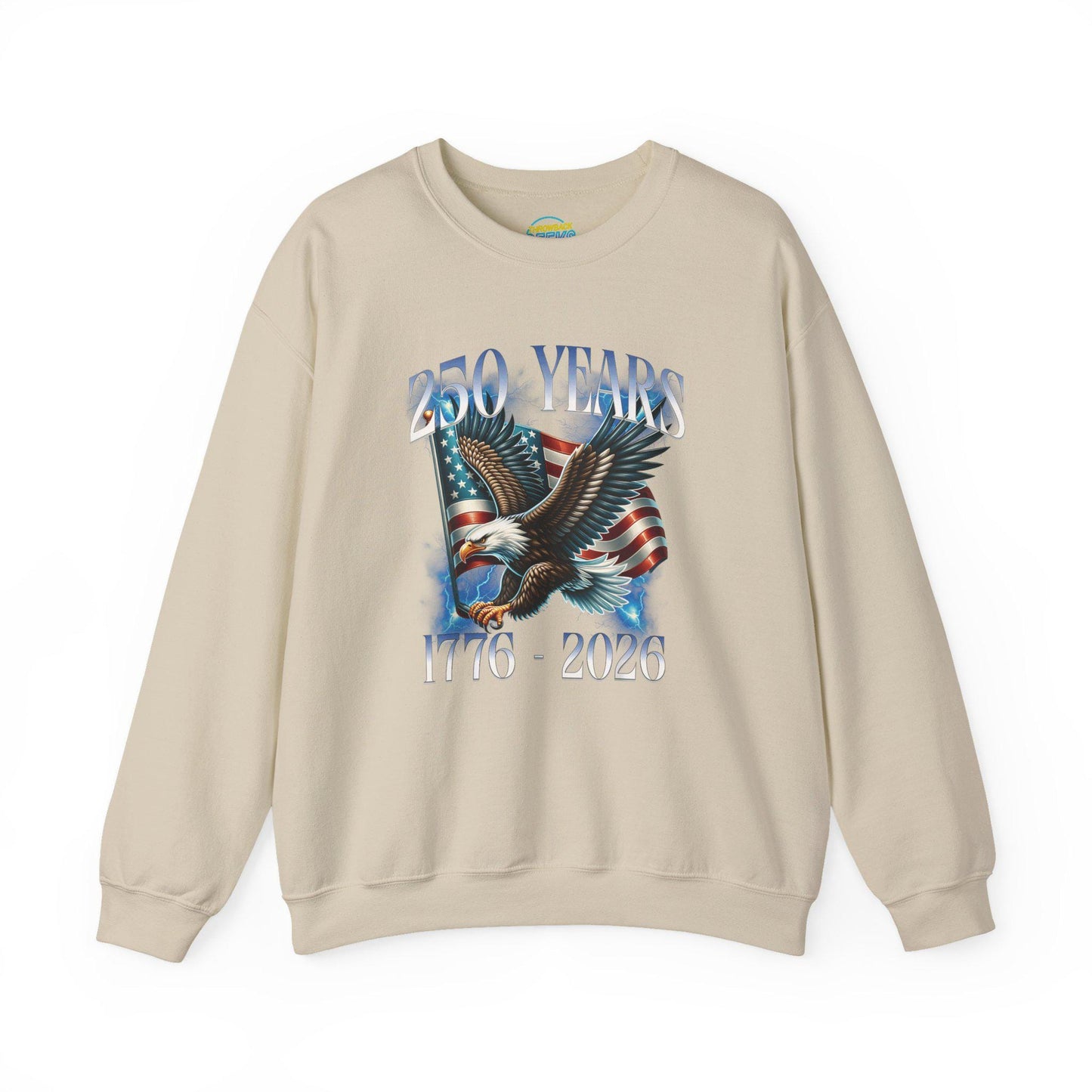 250 Years Patriotic Sweatshirt | 1776 2026 Eagle Flag Design | USA Anniversary Crewneck | Veteran Gift