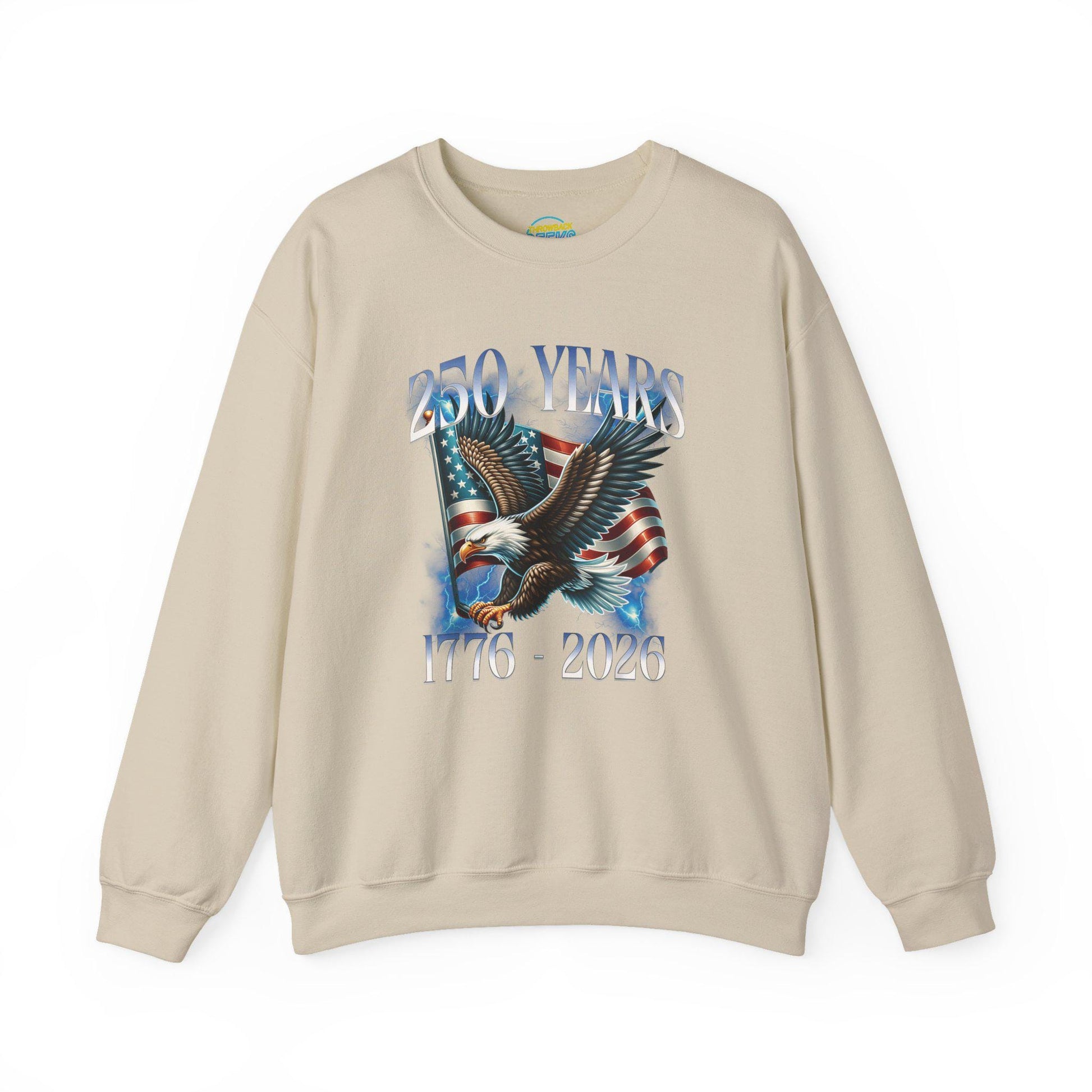 250 Years Patriotic Sweatshirt | 1776 2026 Eagle Flag Design | USA Anniversary Crewneck | Veteran Gift