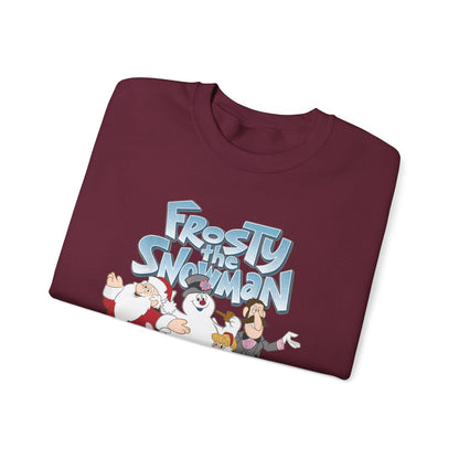 Frosty the Snowman Crewneck Sweatshirt | Holiday Cartoon Snowman Characters