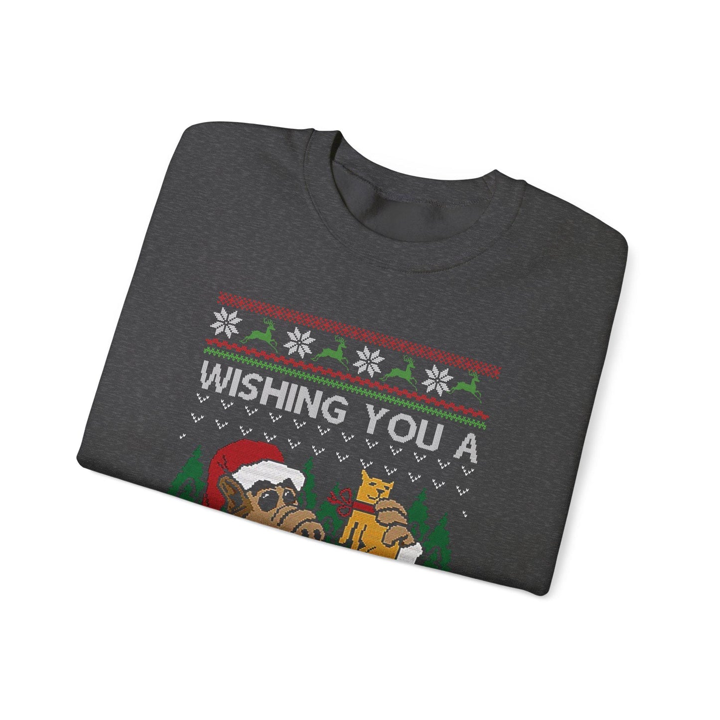 ALF Meowy Catmas Ugly Christmas Sweatshirt | 80s Sitcom Sweater