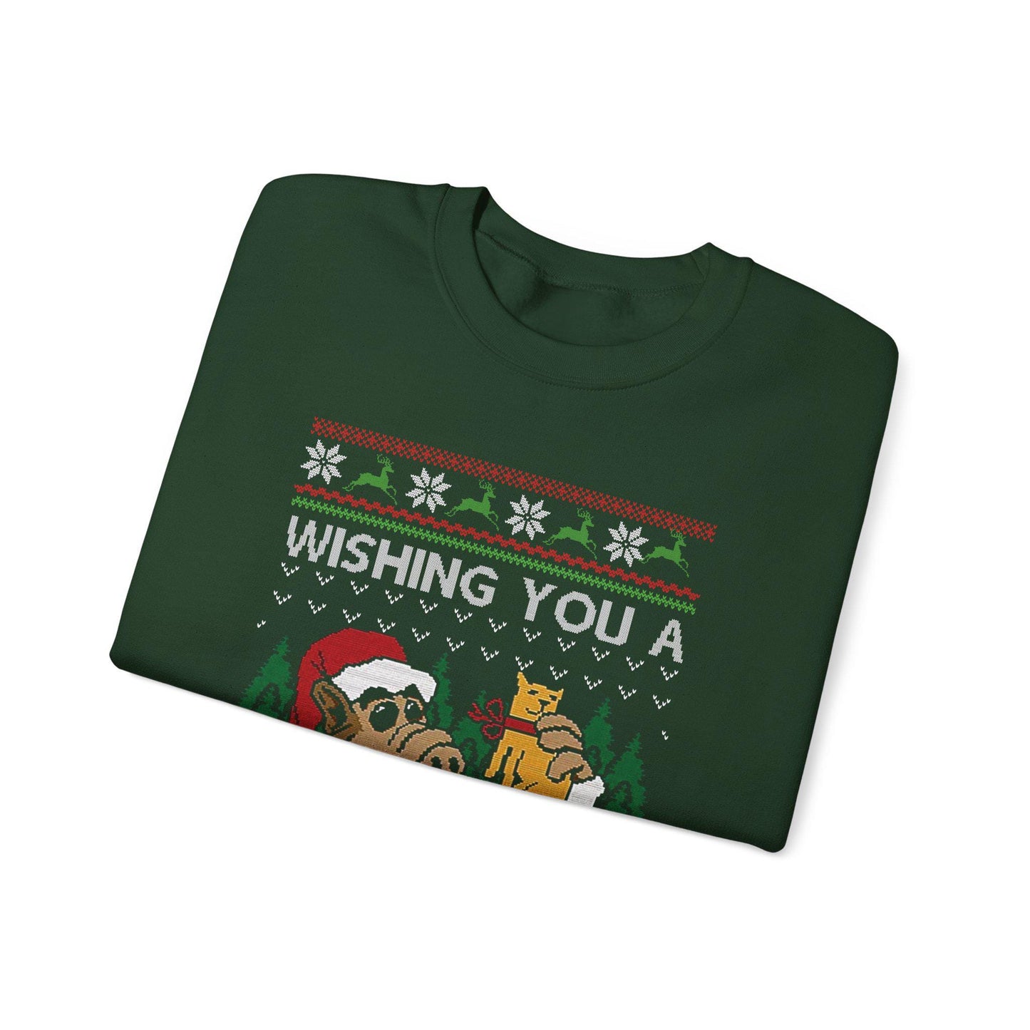ALF Meowy Catmas Ugly Christmas Sweatshirt | 80s Sitcom Sweater