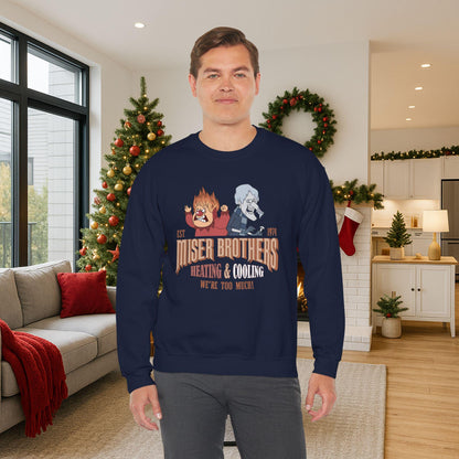 Miser Brothers Heating & Cooling Sweatshirt | Retro Christmas Crewneck
