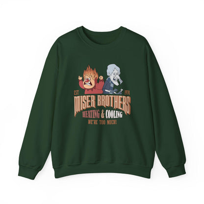 Miser Brothers Heating & Cooling Sweatshirt | Retro Christmas Crewneck