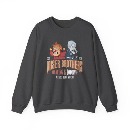 Miser Brothers Christmas Sweatshirt | Two-Tone Heating & Cooling Logo