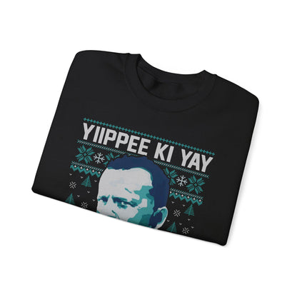 Yippee Ki Yay Sweatshirt | Die Hard Inspired Ugly Christmas Crewneck