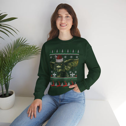 Gremlins Stripe Ugly Christmas Sweatshirt | Retro Movie Holiday Top
