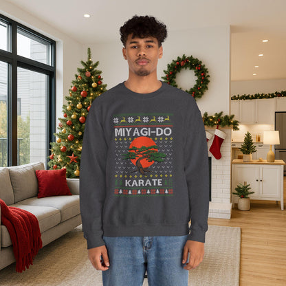 Miyagi Do Karate Christmas Sweatshirt | Karate Kid Inspired Ugly Sweater | Bonsai Dojo Holiday Top