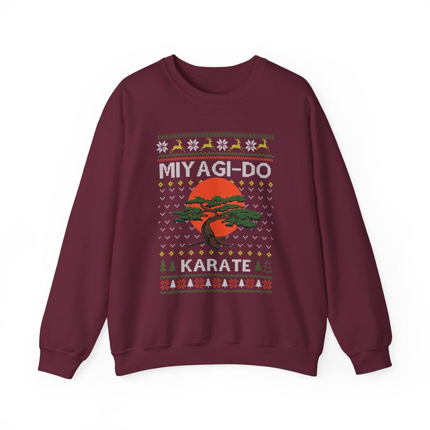 Miyagi Do Karate Christmas Sweatshirt | Karate Kid Inspired Ugly Sweater | Bonsai Dojo Holiday Top