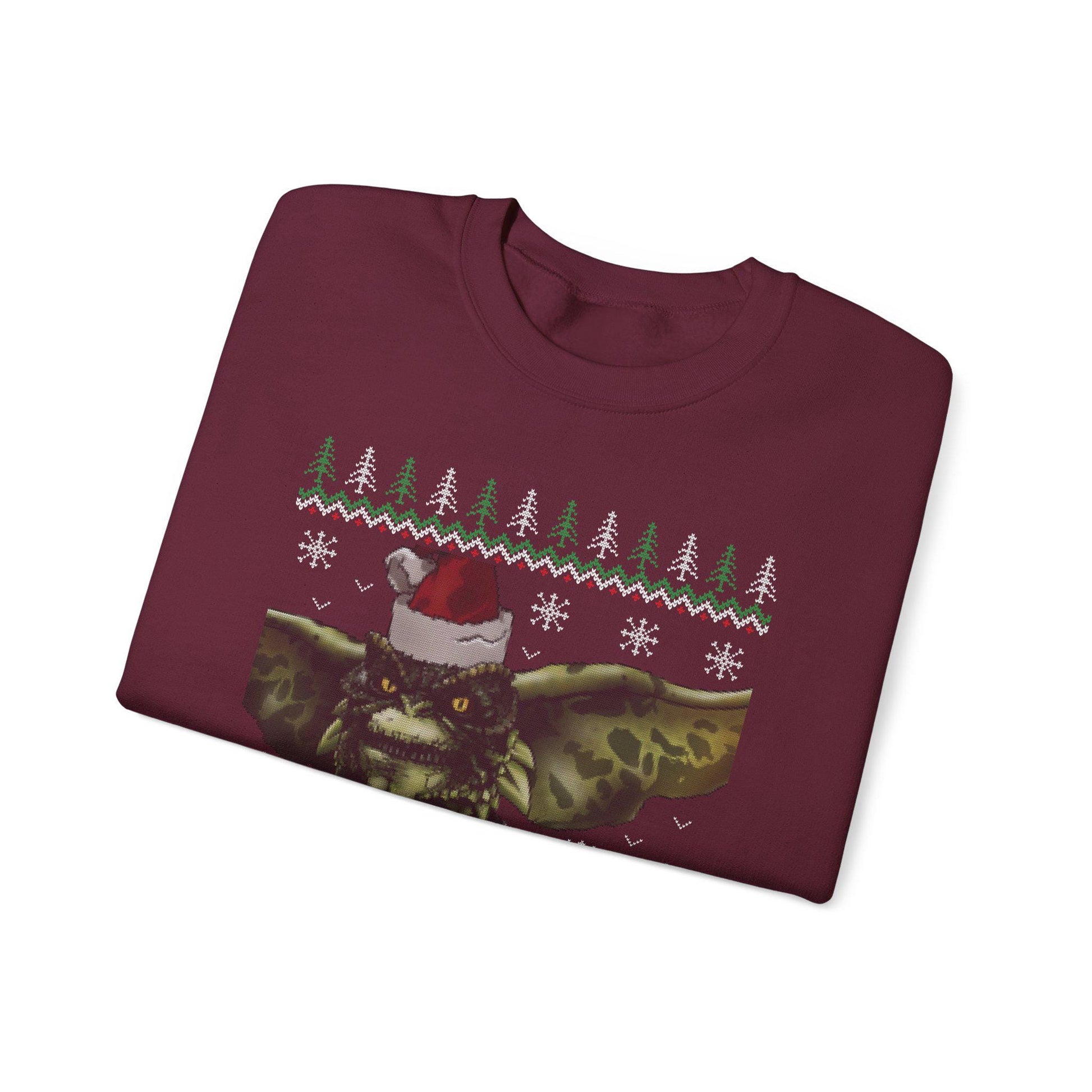Gremlins Stripe Ugly Christmas Sweatshirt | Retro Movie Holiday Top