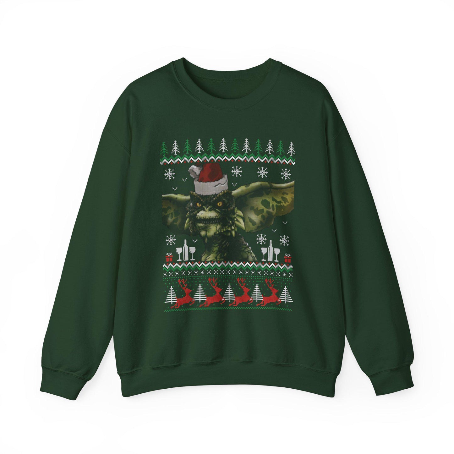 Gremlins Stripe Ugly Christmas Sweatshirt | Retro Movie Holiday Top
