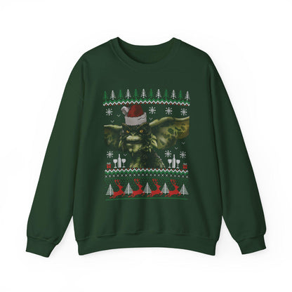 Gremlins Stripe Ugly Christmas Sweatshirt | Retro Movie Holiday Top
