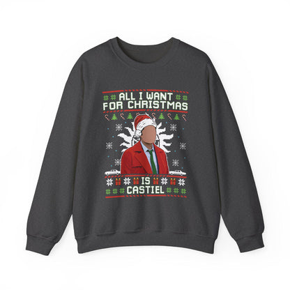 Castiel Christmas Sweatshirt | Supernatural Angel Ugly Sweater