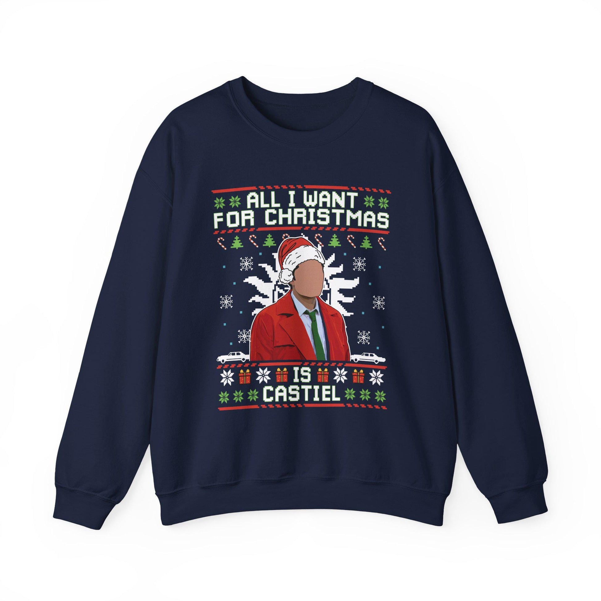 Castiel Christmas Sweatshirt | Supernatural Angel Ugly Sweater
