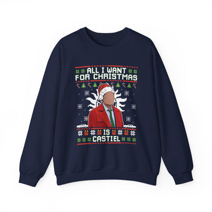 Castiel Christmas Sweatshirt | Supernatural Angel Ugly Sweater