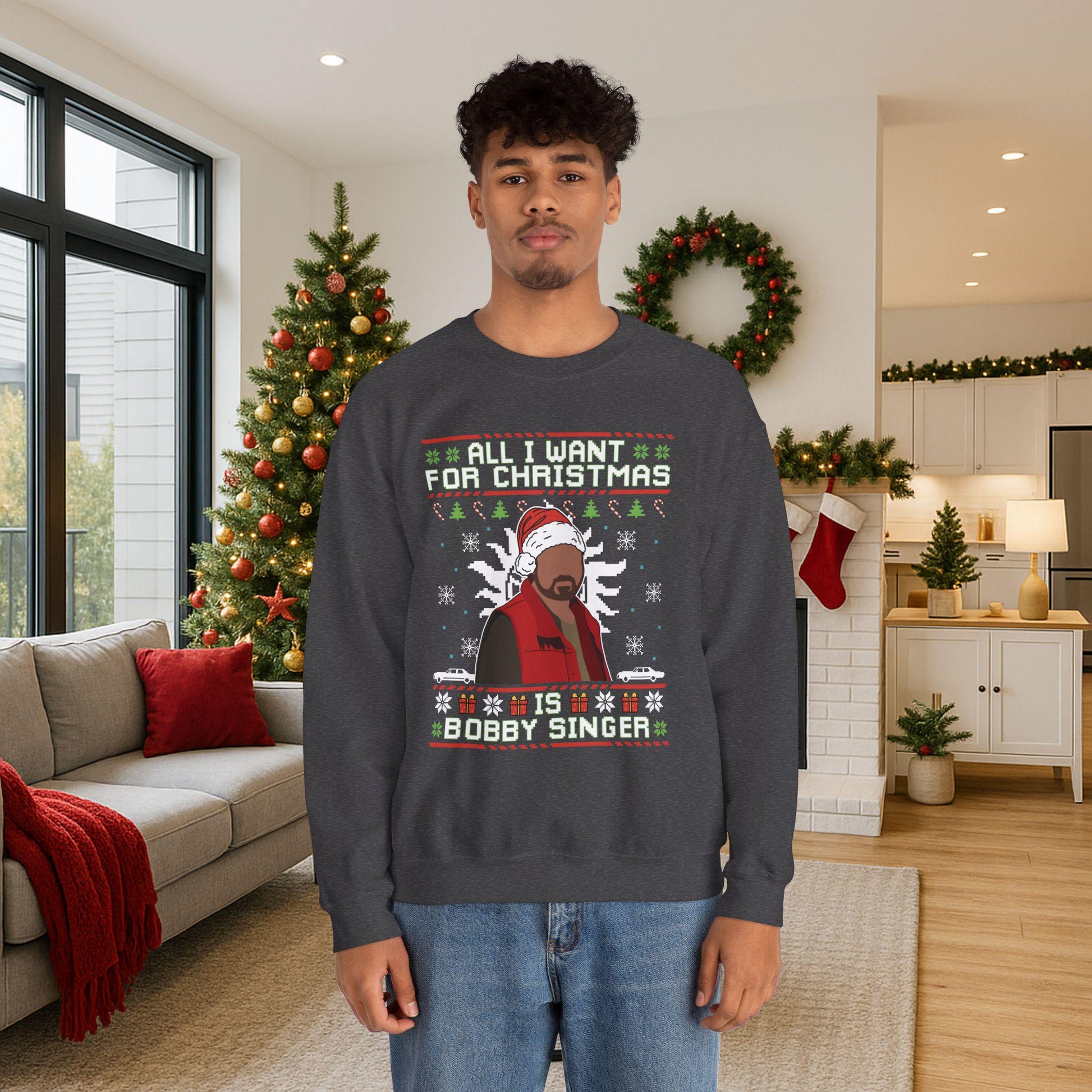 Bobby Singer Christmas Sweatshirt | Supernatural Hunter Holiday Sweater