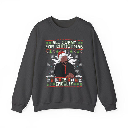 Crowley Christmas Sweatshirt | Supernatural Inspired Ugly Sweater