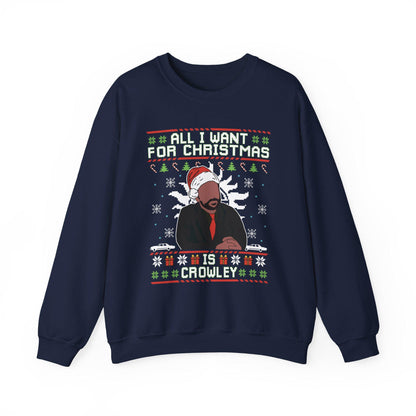 Crowley Christmas Sweatshirt | Supernatural Inspired Ugly Sweater