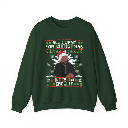 Crowley Christmas Sweatshirt | Supernatural Inspired Ugly Sweater