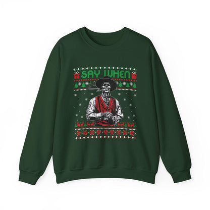 Say When Doc Holliday Sweatshirt | Tombstone Inspired Ugly Christmas Sweater | Western Holiday Top