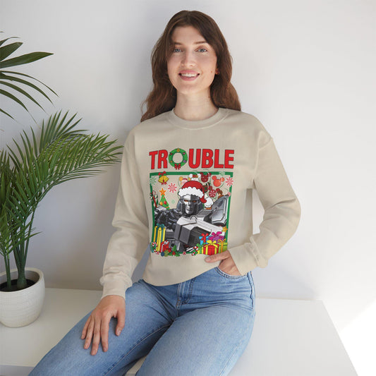 Trouble Megatron Inspired Christmas Sweatshirt | Transformers Villain Holiday Top