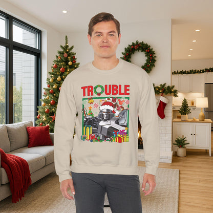 Trouble Megatron Inspired Christmas Sweatshirt | Transformers Villain Holiday Top