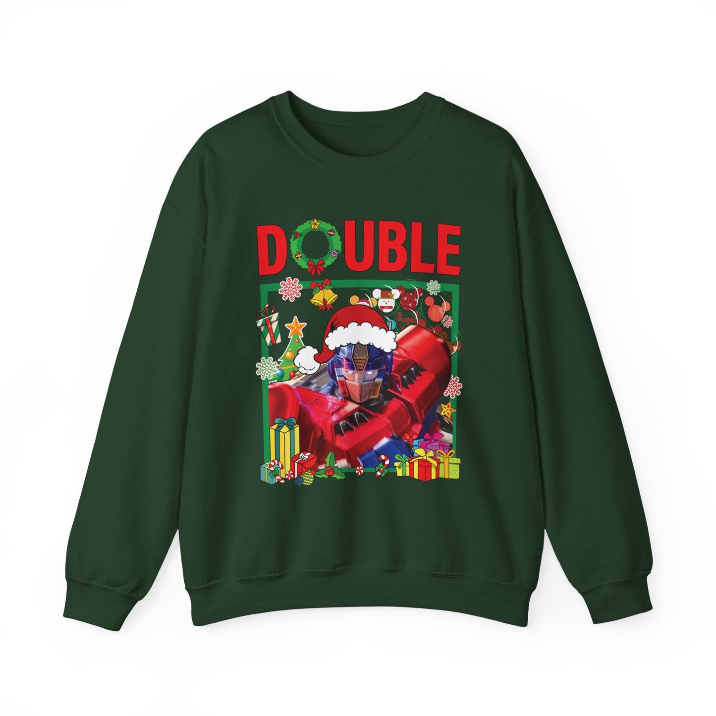 Double Optimus Prime Inspired Christmas Sweatshirt | Transformers Hero Holiday Sweater
