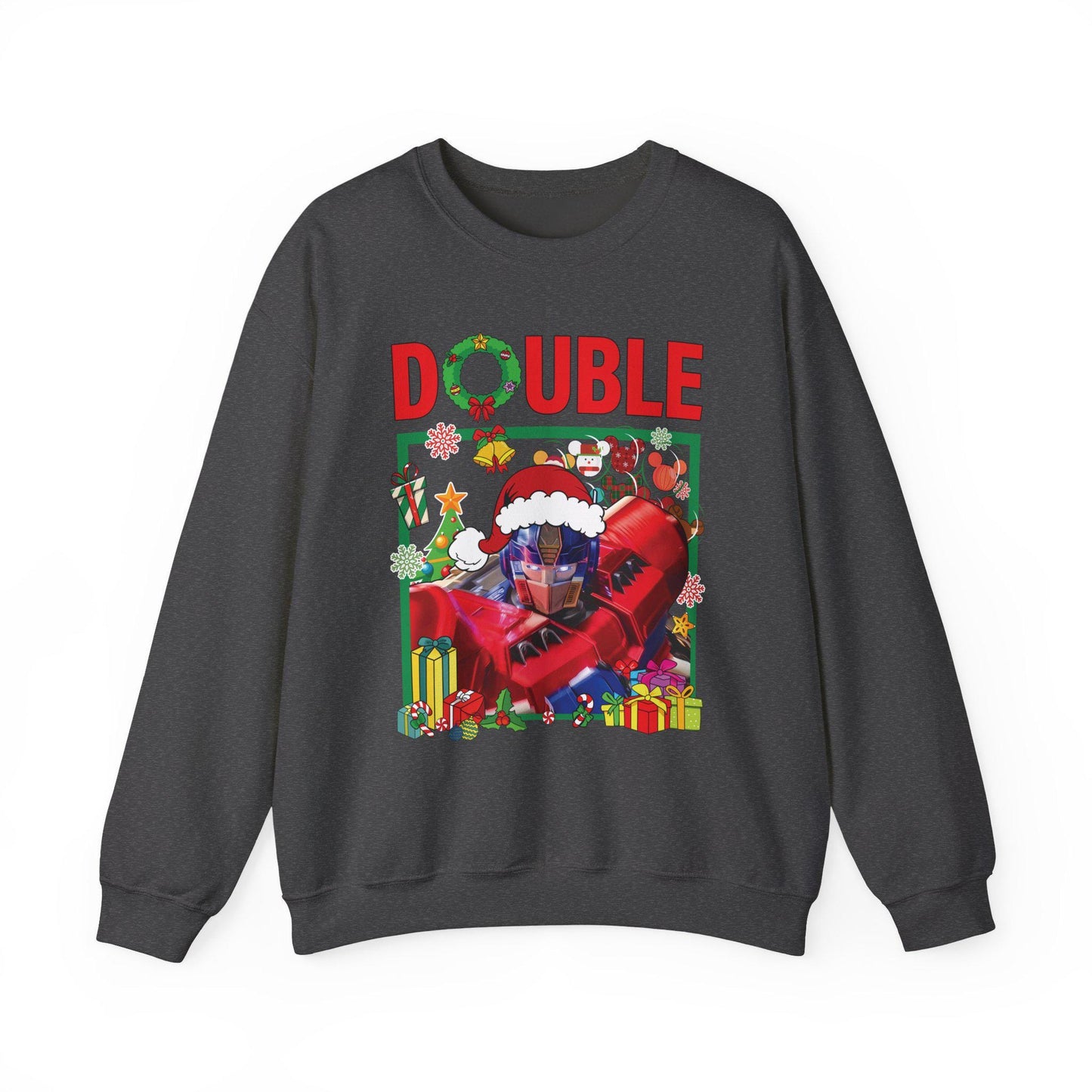 Double Optimus Prime Inspired Christmas Sweatshirt | Transformers Hero Holiday Sweater