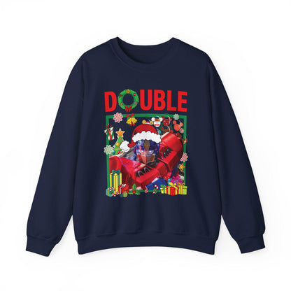 Double Optimus Prime Inspired Christmas Sweatshirt | Transformers Hero Holiday Sweater