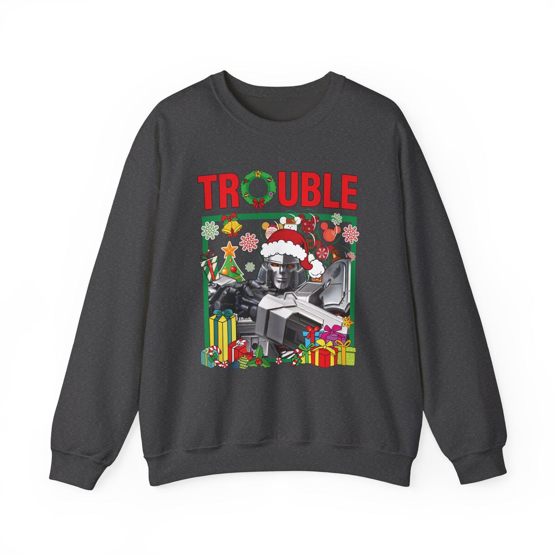 Trouble Megatron Inspired Christmas Sweatshirt | Transformers Villain Holiday Top